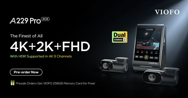 VIOFO A119 Mini 2 Dash Cam 2K 60fps/HDR 30fps, STARVIS 2 Sensor, Voice  Control