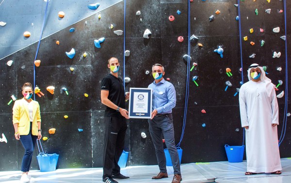 CLYMB™ Abu Dhabi Awarded “World’s Tallest Indoor Artificial Climbing Wall” GUINNESS WORLD RECORDS™ title