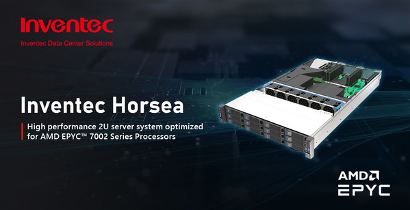 Inventec unveils Horsea – a high performance 2U server system optimized for AMD EPYC™ 7002 Series Processors