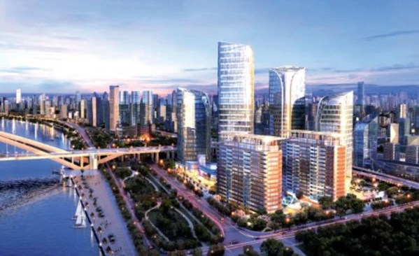 The One East complex, acquired by Brookfield in 2019, will be a new landmark in Huangpu district. CHINA DAILY