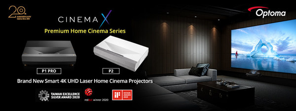 Optoma Expands Award-winning CinemaX Series with P1 PRO and P2 Smart True 4K Ultra Short Throw Laser Projectors