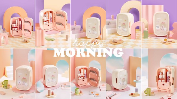 缤兔×RiCO双11联名HAPPY MORNING系列美妆冰箱