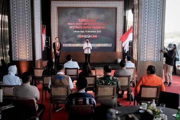 印尼旅游与创意经济部举办全国旅游目的地3K流程模拟演练