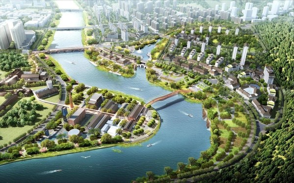 The rendering drawing of the Liuyang River cultural tourism project.