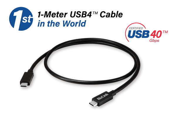 The Latest Breakthrough in USB4™ Cables for Greater Connection Flexibility between USB4 Devices -- BizLink is proud to announce the first 1-meter USB4 Gen 3 Type-C cable in the market, which is the longest USB4 cable with the USB-IF Test ID 4561.