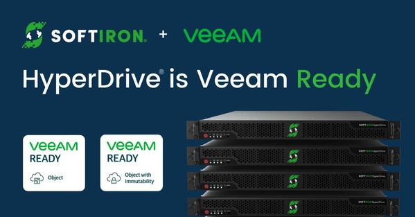 Giải pháp lưu trữ HyperDrive (R) dựa trên nguồn mở của SoftIron đã nhận được chứng chỉ Veeam Ready