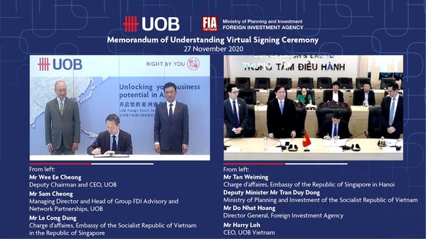 Ngân hàng UOB hợp tác với Cục Đầu tư nước ngoài - Bộ Kế hoạch & Đầu tư Việt Nam hỗ trợ đưa 51.000 tỷ đồng vốn đầu tư nước ngoài vào Việt Nam