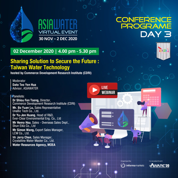 ASIAWATER Virtual 2020 – Day 3 conference by CDRI, Taiwan