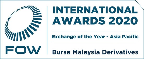 Bursa Malaysia Derivatives Wins "Exchange of the Year -- Asia Pacific" at The Futures & Options World (FOW) International Awards 2020