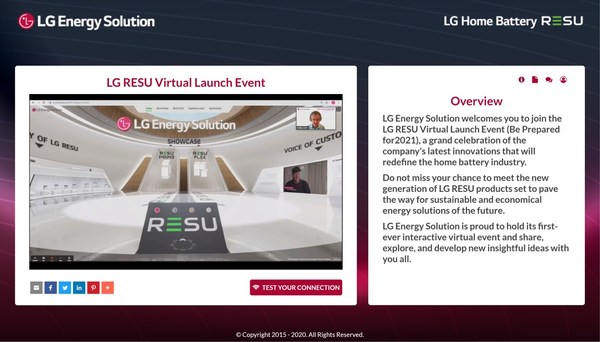 LG RESU Virtual Launch Event