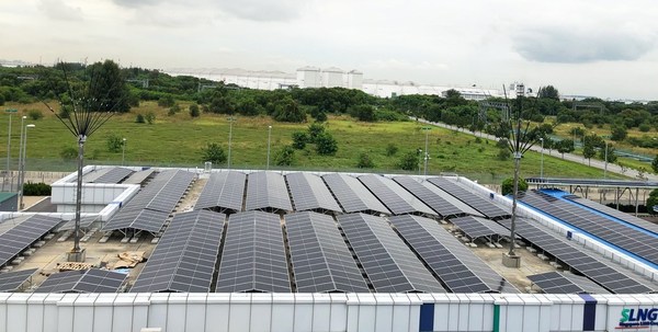 Construction of solar PV panels for SLNG has begun. Rooftop solar project developed, built and financed by Total Solar DG. [Photo: Total Solar DG]