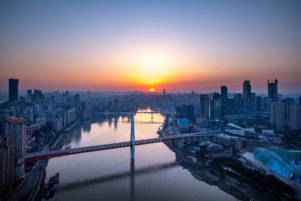 山水重庆的城市天际线