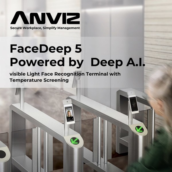 ANVIZ Biometric face terminal with mask and temperature alert helps create confidence that it's safe to return to work and school
