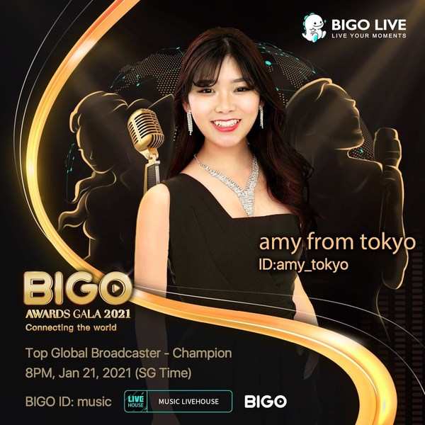 Top Global Broadcaster dalam BIGO Awards Gala 2021-Amy, @amy_tokyo