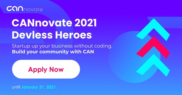 Call for applications for CANnovate 2021 - Devless Heroes, the global no-code startup acceleration program