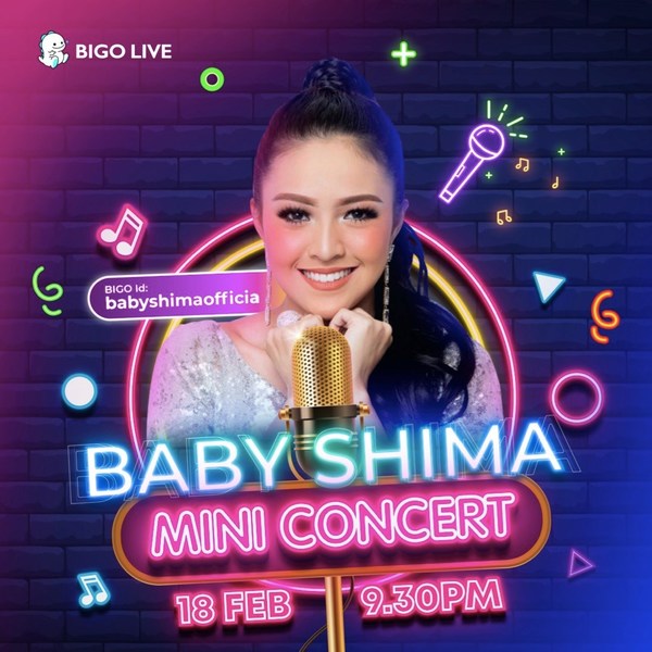 Saksikan strim langsung konsert mini Baby Shima pada 18 Februari