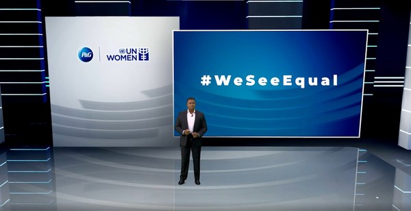 P&G President for Asia Pacific, Middle East and Africa, Magesvaran Suranjan speaking at the third annual #WeSeeEqual summit