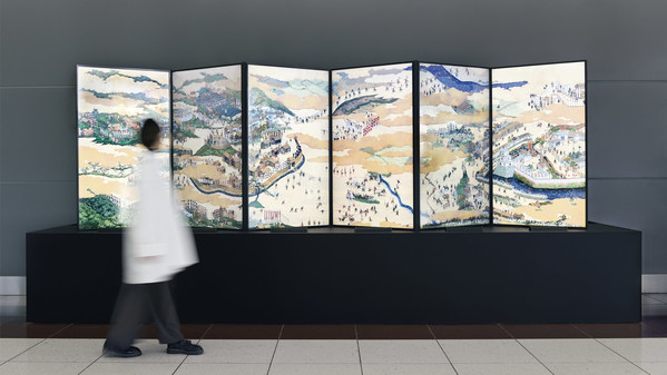 ‘Sekigahara-Sansui-zu-Byobu (Folding Screen of Painted Sekigahara Landscapes)’ oleh SHIGETA Yusuke