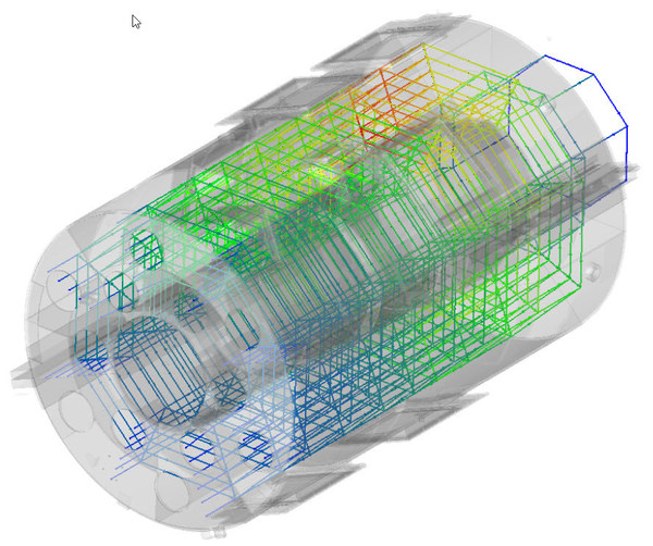 CAD-integrated 3D flow network model designed in Flow Simulator to solve challenging thermal management problem of an aerospace engine under cowl.