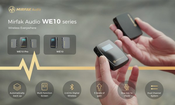 Mirfak Audio Announces Dual Channel Compact Wireless Microphone --WE10