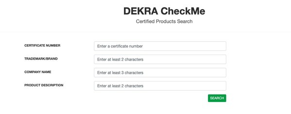 DEKRA CheckMe自主查询平台