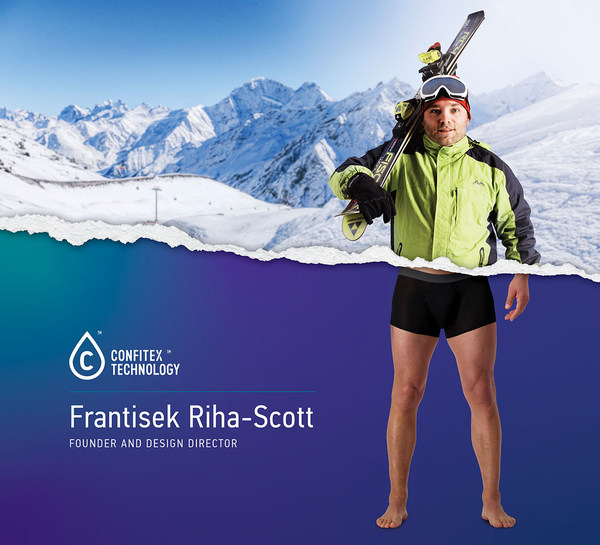 Confitex Founder, Frantisek Riha-Scott, creator of advanced absorbent leakproof underwear with patented PU plastic free textile technology