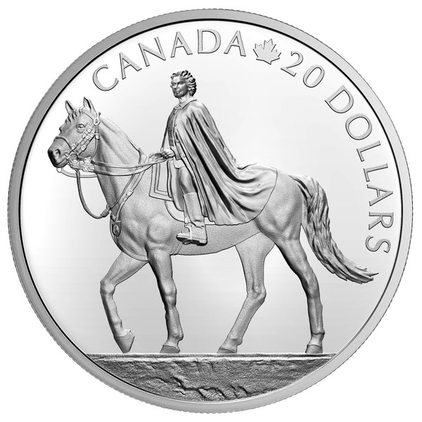 加拿大皇家鑄幣廠的銀質收藏幣慶祝英女皇 95 歲大壽（背面）