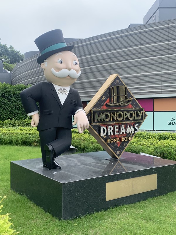 Mr Monopoly resides in his Mansion at the Victoria Peak Hong Kong