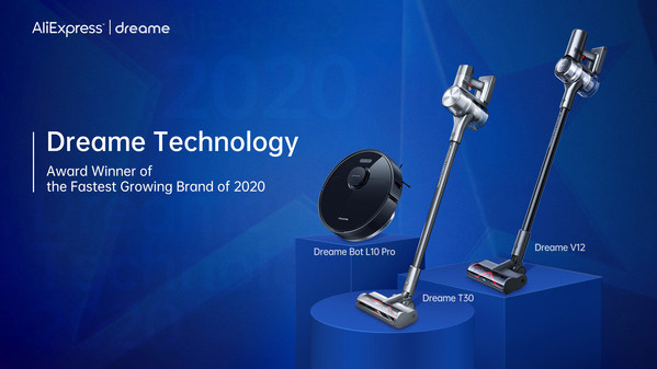 Dreame Technology?Award Winner of the Fastest Growing Brand of 2020 on AliExpress