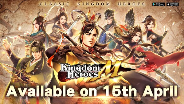 Karya agung permainan mudah alih Kingdom Heroes M dilancar secara rasmi semasa acara lintasan iOS dan Android bermula