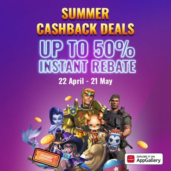 HUAWEI AppGallery kickstarts the summer for Taiwan users with cashbacks and exciting prizes to be won