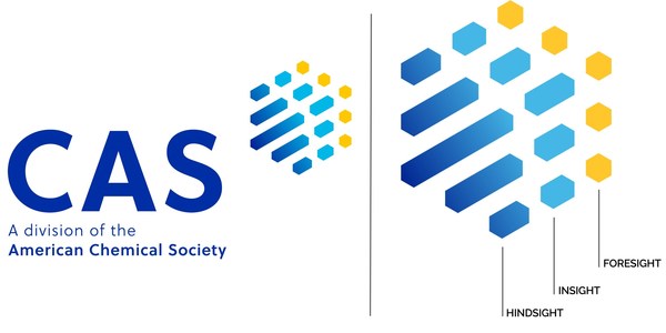 The new CAS logo whose three colors represent the hindsight, insight and foresight that are foundational to scientific discovery.