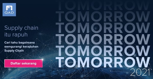 QAD Inc. announced today that it has opened registration for its global thought stream event, QAD Tomorrow. QAD Tomorrow will stream on May 19, 2021, at 10 am (ICT).