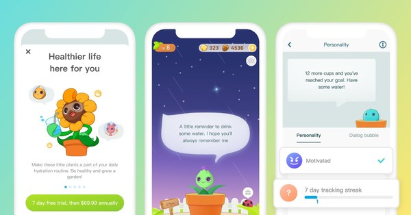 Plant Nanny² now offers even more customization, reminders, and visually appealing plants to encourage users to drink more water and live a healthy life.