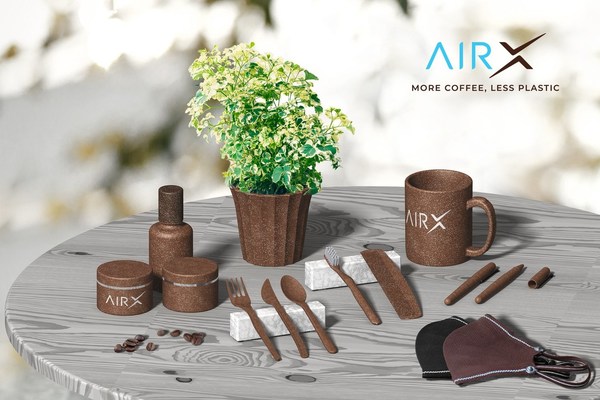 AirXCoffee successfully launches the World's First Coffee Bio-Composite that can replace single-use plastic