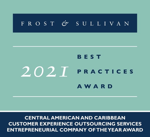 2021 Central American and Caribbean Customer Experience Outsourcing Services Entrepreneurial Company of the Year Award
