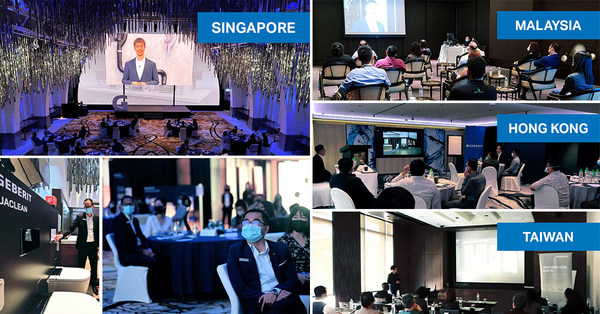 Geberit truyền hình trực tiếp các giới thiệu về thiết kế, chức năng và công nghệ từ một gian hàng hội chợ thương mại thực tế. Bên cạnh sự kiện trực tuyến, các sự kiện thực tế đã được tổ chức tại Singapore, Malaysia, Hồng Kông và Đài Loan.