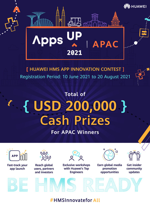 Huawei Mobile Services phát động cuộc thi viết ứng dụng AppsUP năm thứ hai với giải thưởng tiền mặt trị giá 200.000 USD tại khu vực Châu Á Thái Bình Dương