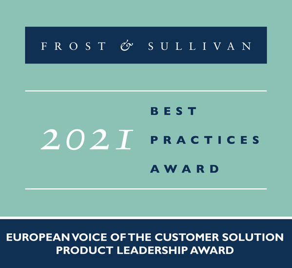 SANDSIV Wins Frost & Sullivan's Award for Leadership in the European VoC Industry for sandsiv+, its Deep Learning-infused Customer Experience Management Platform