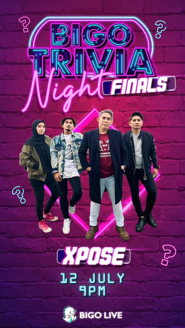 Xpose will be performing on the finale of Bigo Trivia Night, 12 July, 9pm
