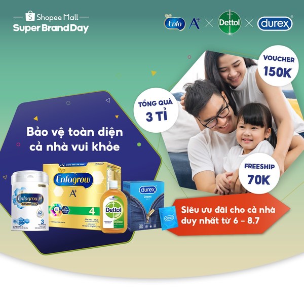 Reckitt và Shopee hỗ trợ người tiêu dùng Việt Nam an tâm vượt qua đại dịch thông qua chiến dịch "Bảo vệ toàn diện, cả nhà vui khỏe"