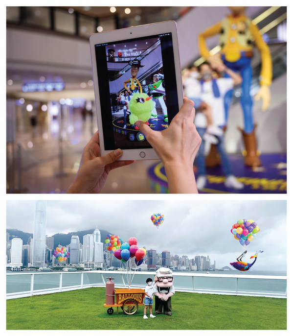 Customers can capture the hidden characters through augmented reality (AR) at 5 checkpoints in Harbour City, Hong Kong.