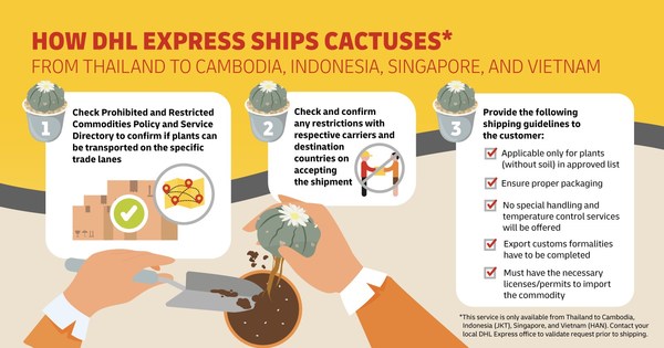DHL Express Thailand launches next-day cactus export service to Singapore, Indonesia, Vietnam and Cambodia