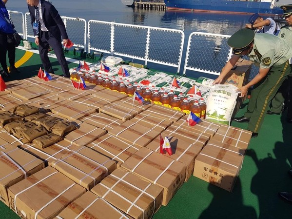 The Reception of food packs and other goods from CCG 5204  at the Port Area in Manila on Tuesday (Jan. 14, 2020).