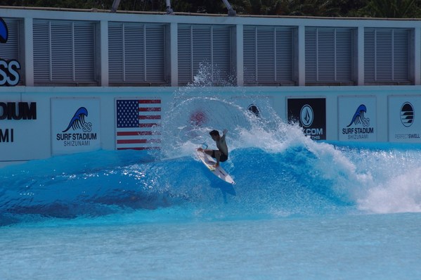 Hiroto Ohhara smashing the lip and releasing his fins in preparation for surfing’s Olympic debut