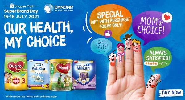 Kempen Pertama Danone Specialised Nutrition bersama Shopee memberi inspirasi untuk pilihan lebih sihat