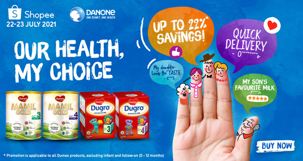 Our Health, my choice Super brand day campaign by Danone and Shopee in Singapore