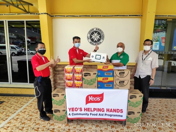 Yeo’s bekerjasama dengan badan bukan kerajaan untuk mengagihkan bantuan makanan.