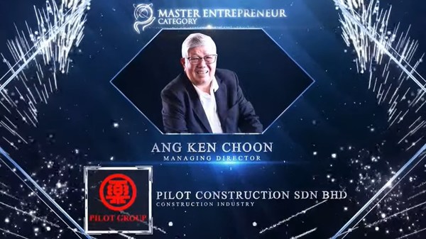 Ang Ken Choon, Managing Director of Pilot Construction Sdn Bhd honoured for Master Entrepreneur Award at the Asia Pacific Enterprise Awards 2021 Regional Edition