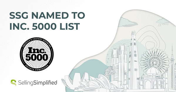 Selling Simplified Group, Inc. (SSG) 在 Inc. 5000 強企業名單上排名 4,187，表彰美國發展最快的私人公司